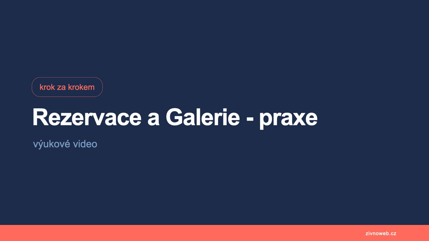 Galerie a rezervace – jak to vypadá v praxi