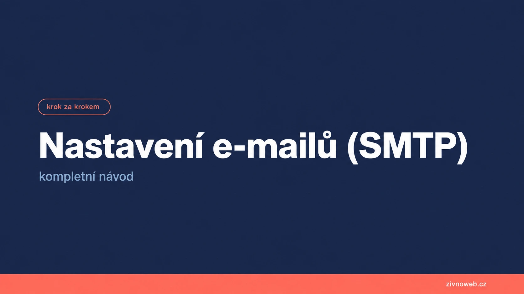 Jak nastavit odesílání e-mailů (SMTP)
